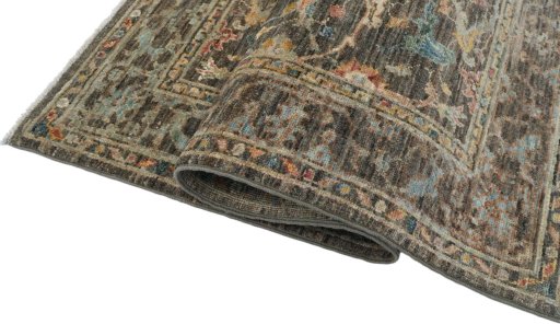 Close-up detail of New Farahan rug from Pakistan showing Wool weave