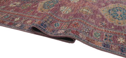 Close-up detail of New Kazak rug from Pakistan showing Wool weave
