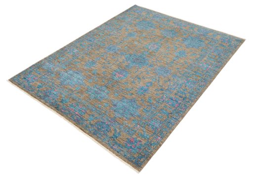 Close-up detail of New Farahan rug from Pakistan showing Wool weave