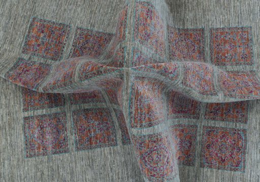 Full view of New Farahan rug from Pakistan, 176 × 118 cm in Beige tones