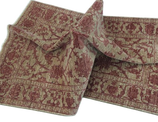 Full view of New Farahan rug from Pakistan, 186 × 115 cm in Beige tones