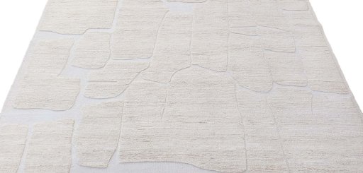 Surface texture of New Morocco rug with natural Wool and intricate pattern