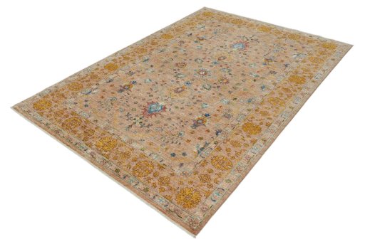 Close-up detail of New Farahan rug from Pakistan showing Wool weave