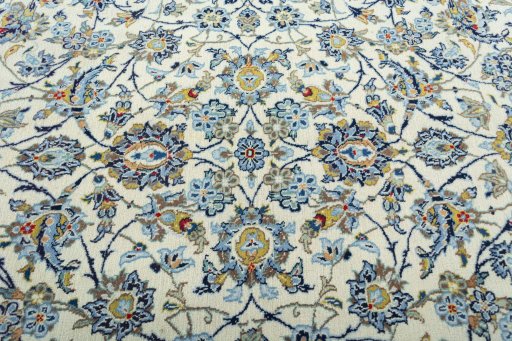 Central medallion detail of 2000s Kashan rug from Iran / Persia