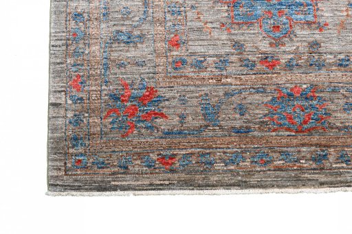 Close-up detail of New Farahan rug from Pakistan showing Wool weave