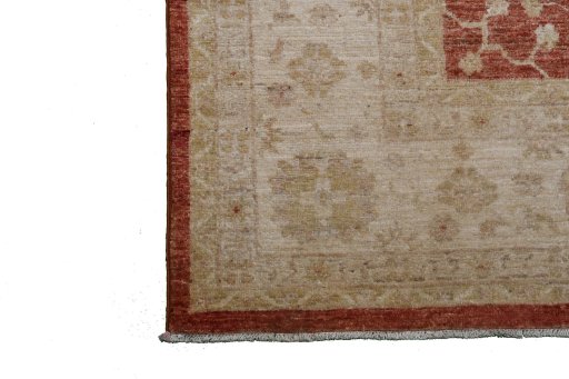 Full view of New Farahan rug from Pakistan, 249 × 201 cm in Red tones