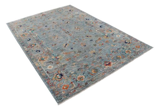 Close-up detail of New Farahan rug from Pakistan showing Wool weave