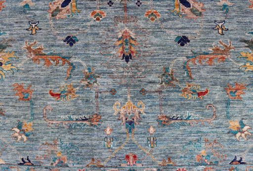 Close-up detail of New Farahan rug from Pakistan showing Wool weave