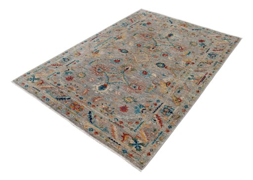 Corner detail of New Farahan rug showing border pattern and Wool pile