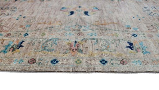 Close-up detail of New Farahan rug from Pakistan showing Wool weave