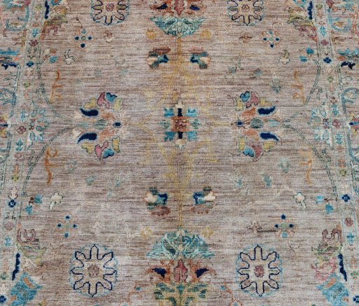 Central medallion detail of New Farahan rug from Pakistan