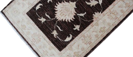 Full view of New Farahan rug from Pakistan, 187 × 62 cm in Brown tones