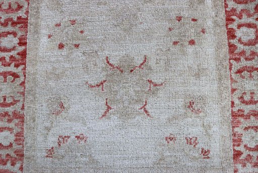 Close-up detail of New Farahan rug from Pakistan showing Wool weave