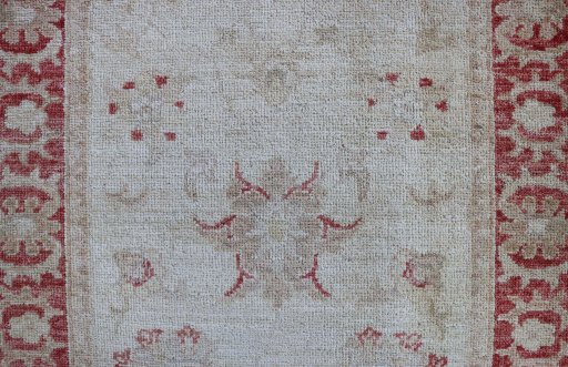 Close-up detail of New Farahan rug from Pakistan showing Wool weave