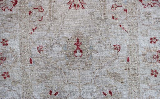 Close-up detail of New Farahan rug from Pakistan showing Wool weave