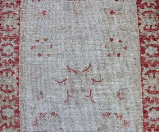 Close-up detail of New Farahan rug from Pakistan showing Wool weave