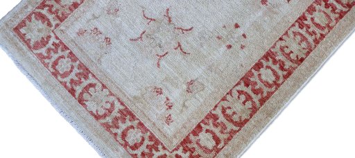Full view of New Farahan rug from Pakistan, 155 × 66 cm in Beige tones