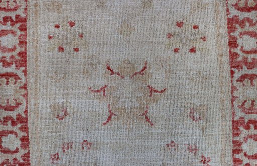 Close-up detail of New Farahan rug from Pakistan showing Wool weave