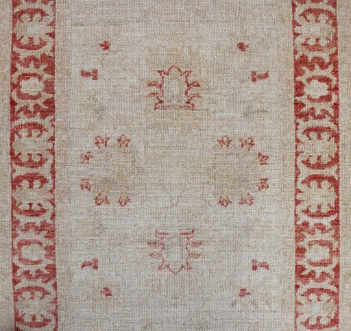 Central medallion detail of New Farahan rug from Pakistan