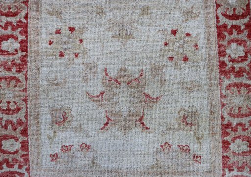 Close-up detail of New Farahan rug from Pakistan showing Wool weave
