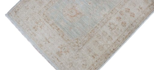 Full view of New Farahan rug from Pakistan, 200 × 70 cm in Blue tones