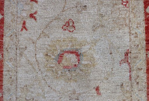 Close-up detail of New Farahan rug from Pakistan showing Wool weave