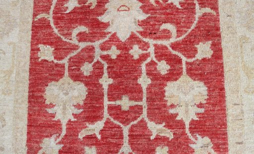 Close-up detail of New Farahan rug from Pakistan showing Wool weave