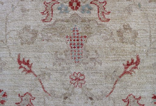 Close-up detail of New Farahan rug from Pakistan showing Wool weave