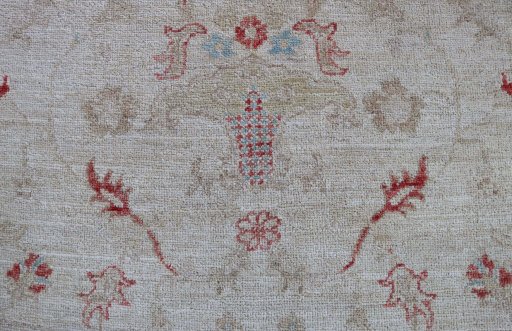 Close-up detail of New Farahan rug from Pakistan showing Wool weave