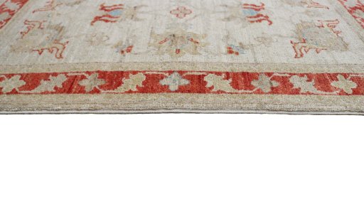 Close-up detail of New Farahan rug from Pakistan showing Wool weave