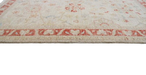 Close-up detail of New Farahan rug from Pakistan showing Wool weave