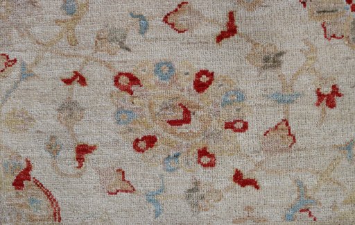 Close-up detail of New Farahan rug from Pakistan showing Wool weave