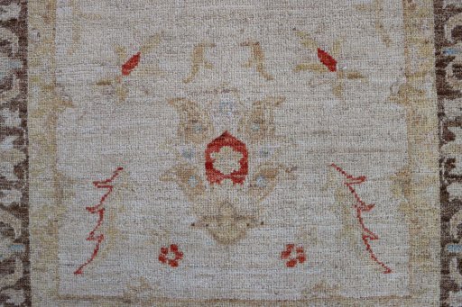 Close-up detail of New Farahan rug from Pakistan showing Wool weave