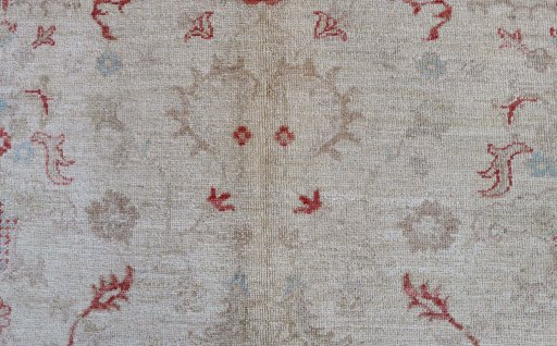 Close-up detail of New Farahan rug from Pakistan showing Wool weave
