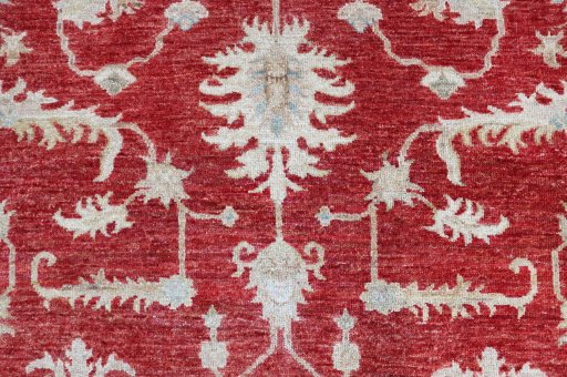 Close-up detail of New Farahan rug from Pakistan showing Wool weave
