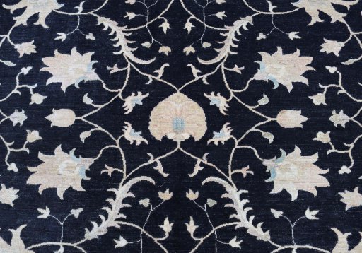 Central medallion detail of New Farahan rug from Pakistan