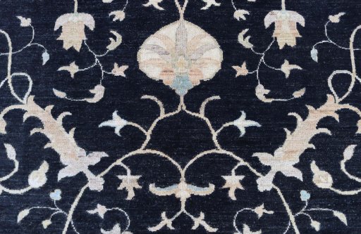 Close-up detail of New Farahan rug from Pakistan showing Wool weave