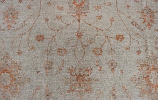 Close-up detail of New Farahan rug from Pakistan showing Wool weave