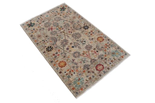 Close-up detail of New Farahan rug from Pakistan showing Wool weave