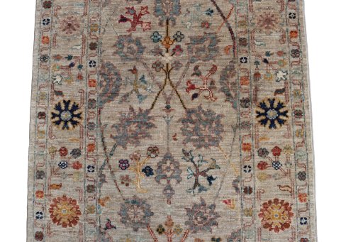 Close-up detail of New Farahan rug from Pakistan showing Wool weave
