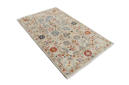 Close-up detail of New Farahan rug from Pakistan showing Wool weave