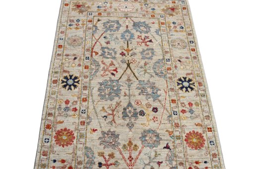 Close-up detail of New Farahan rug from Pakistan showing Wool weave