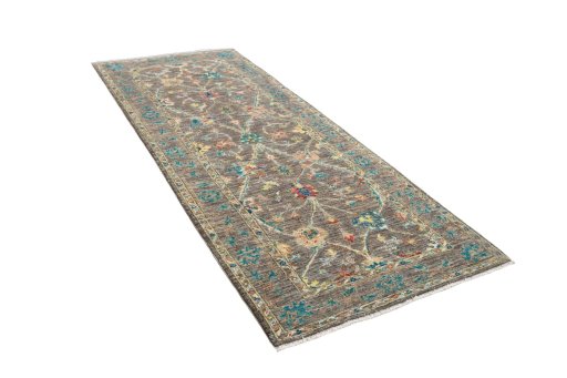Close-up detail of New Farahan rug from Pakistan showing Wool weave