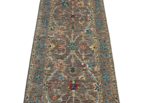 Close-up detail of New Farahan rug from Pakistan showing Wool weave