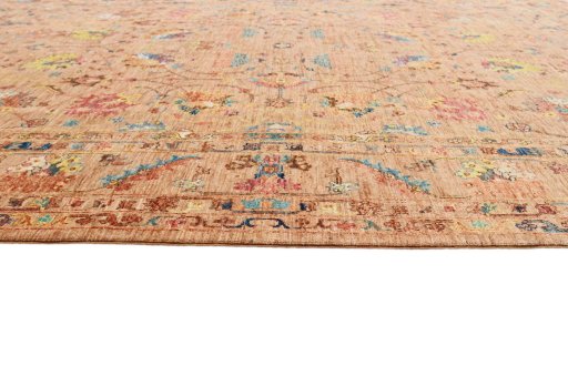 Close-up detail of New Farahan rug from Pakistan showing Wool weave