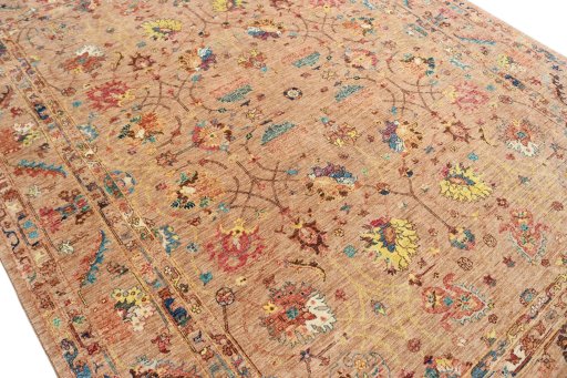 Central medallion detail of New Farahan rug from Pakistan