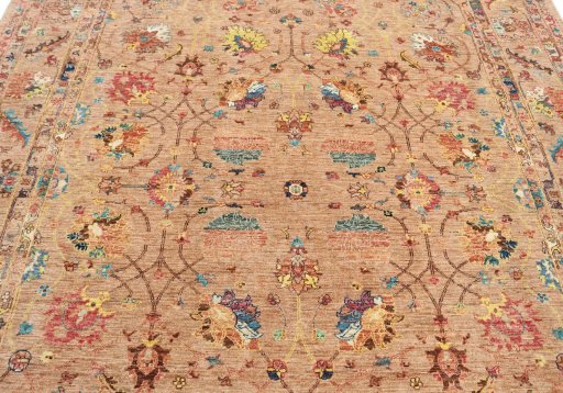 Close-up detail of New Farahan rug from Pakistan showing Wool weave