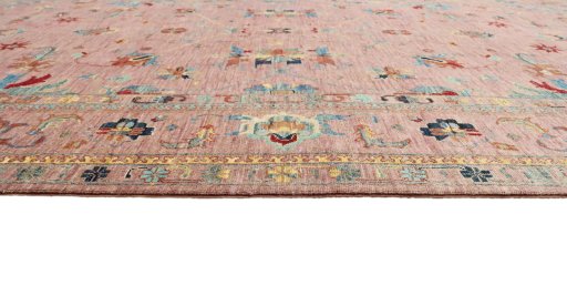 Close-up detail of New Farahan rug from Pakistan showing Wool weave