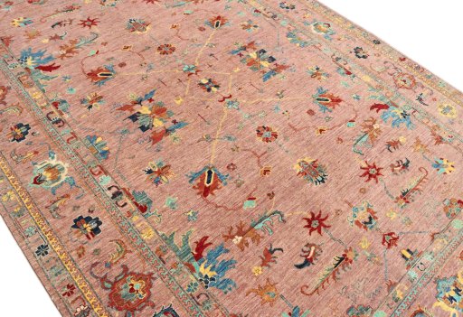 Central medallion detail of New Farahan rug from Pakistan