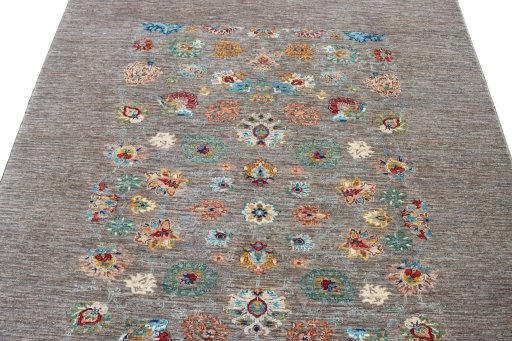 Close-up detail of New Farahan rug from Pakistan showing Wool weave